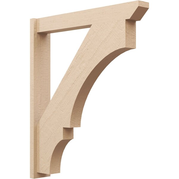 Ekena Millwork 5 1/2-in W x 34-in D x 40-in H Balboa Slat Rough Cedar Woodgrain TimberThane Outlooker, Primed Tan OUTUR055X34X40BOA24RCPR - main